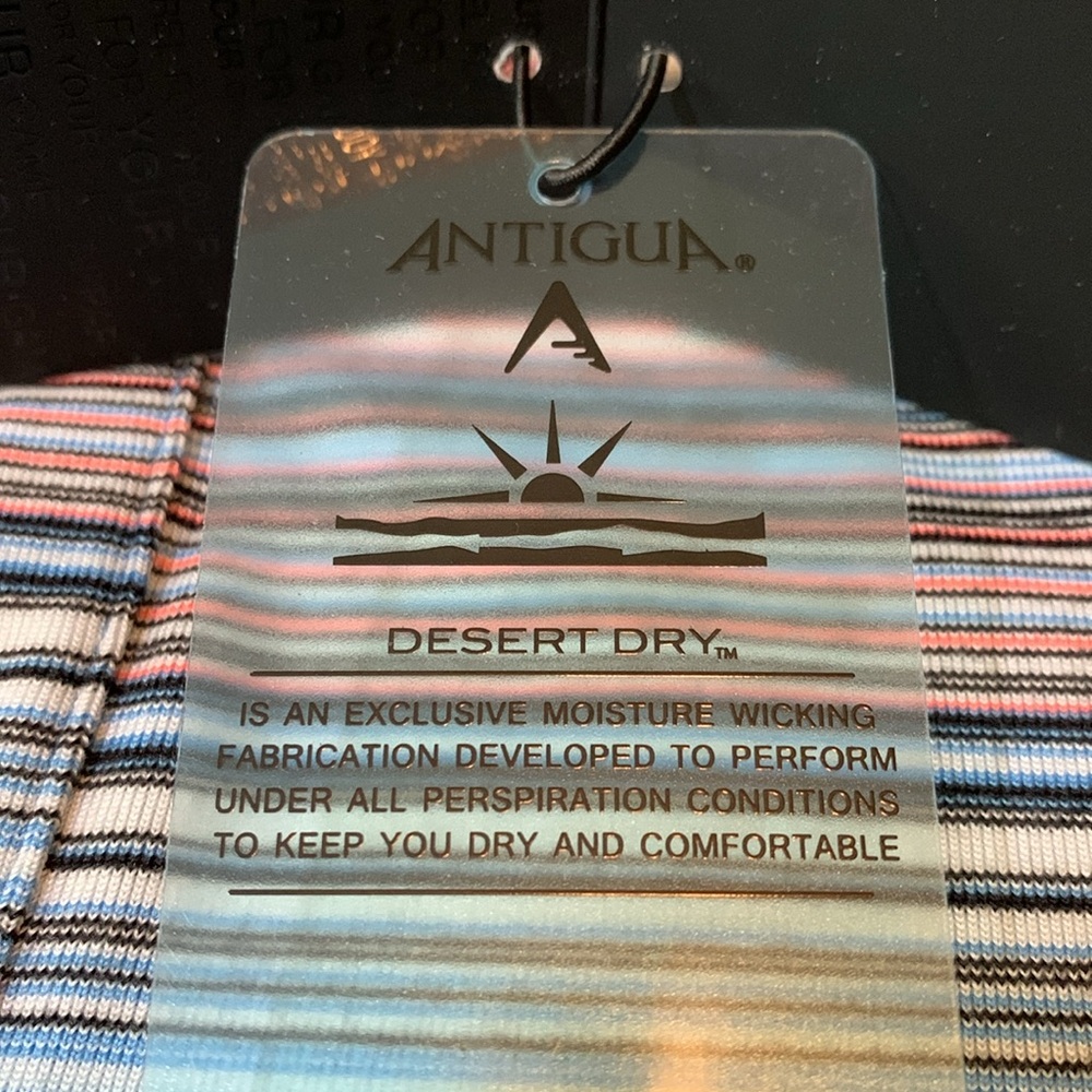 NWT Antigua Desert Dry Golf Polo Top, Multicolor Striped, Women’s Size M - Picture 10 of 16